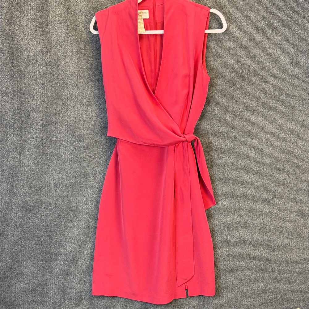 Jones New York Sleeveless Wrap Dress in Pink Size 10